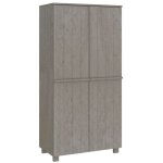 Gris garde - robe clarence armoire penderie pour chambre hamar gris clair 89x50x180 cm bois massif de ...