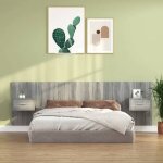 (gris) t�te de lit pout lit universel - suikun - avec armoires sonoma gris bois ding�nierie mgnifique179356 ...