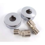 Grohe lot de 2 raccords et rosaces de robinet 12 984 145 Grohe lot de 2 raccords et rosaces de robinet 12 984 145