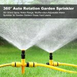 Lot de 3 arroseurs rotatifs 360 - arrosage automatique rglable buse ajustable pour jardin pelouse lgumes. ...