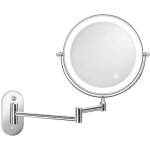 Grossissement led pour miroir mural de 8 rechargeable par usb avec 1x / 7x blanc