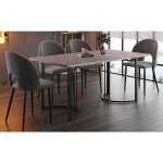 Groupe de salle � manger design moderne �paissi (set 140 � 80cm table � manger avec 4 chaises) ensemble ...