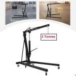 Grue datelier 2 tonnes grue datelier mobile et pliante chèvre de levage pliable 6 roulettes noir Grue datelier 2 tonnes grue datelier mobile et pliante chèvre de levage pliable 6 roulettes noir
