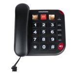 T�l�phone fixe - grundig - t�l�phone senior grandes touches - noir - 1 combin� - mains libres