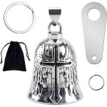 Guardian bell clochette moto porte - bonheur + �trier montage + 2 porte - cl�s + sac couleur noir klaxon ...
