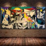 Guernica de picasso peinture sur toile reproduction affiche et impression clbre art mural sans cadre ...