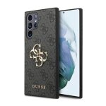 Coque de tlphone - guess - galaxy s23 ultra - gris - protection chocs - texture saffiano