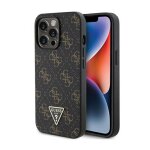 Guess 4g triangle metal logo - coque pour iphone 13 pro (noir)
