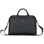 Guess 4g zipper pocket triangle logo - sacoche pour ordinateur portable 15 (noir)