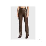 Guess caroline pantalon eco - cuir brun t. s