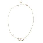 Guess collier dor pour femme - mon amour two hearts necklace yellow gold 287130