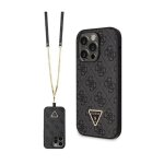 Guess crossbody 4g metal logo - coque iphone 14 pro (noir)