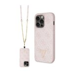 Guess crossbody 4g metal logo - coque iphone 15 pro max (rose)