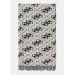 Guess charpe noir gris clair pour femme - scarf 70 x 190 black logo 277712