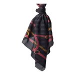 Guess charpe noir gris fonc pour femme - foulard scarf 130x130 black multi 292263