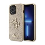 Guess glitter script big 4g - coque iphone 13 pro max (or)
