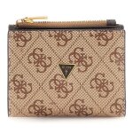 Guess porte - monnaie brun clair marron pour homme - milano bifold top zip wallet beige brown 325769