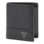 Guess porte - monnaie noir en cuir pour homme - torino bifold wallet s 305358