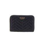 Guess porte - monnaie noir pour femme - anning slg medium zip around wallet 290571