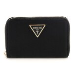 Guess porte - monnaie noir pour femme - laurel ii slg medium zip around wallet 310889