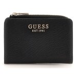 Porte - monnaie - guess - laurel zip around card case - noir - lgant - grain