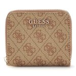 Guess porte - monnaie taupe marron pour femme - laurel zip around wallet s latte logo 286690 Guess porte - monnaie taupe marron pour femme - laurel zip around wallet s latte logo 286690