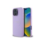 Guess pu grained classic logo case with magsafe for iphone 16 pro 6. 3 purple - guhmp16lpghsmmu