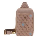 Guess sac en bandouli�re brun clair marron pour homme - milano crossover beige / blue 325138