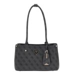 Guess sac  paule anthracite noir pour femme - meridian shoulder satchel bag coal logo 292020