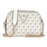 Guess sac  paule bandoulire blanc gris pour femme - g wave camera crossbody stone logo 287798