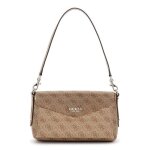 Guess sac � �paule bandouli�re brun clair marron pour femme - brenton flap shoulder bag latte logo 298378 ...