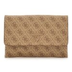 Guess sac  paule bandoulire brun clair marron pour femme - noelle ii xbody flap organizer latte logo ...