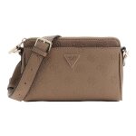 Guess sac � �paule bandouli�re cr�me pour femme - cresidia ii mini xbody top zip bag cream white logo ...