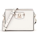 Guess sac � �paule bandouli�re cr�me pour femme - nastra mini crossbody top zip xs cream white 296938 ...