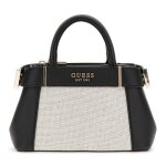Guess sac  paule bandoulire crme noir pour femme - andela mini satchel bag natural / black 302721 ...