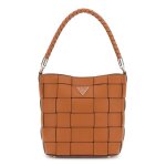 Guess sac  paule bandoulire marron pour femme - maylee bucket bag caramel 311449
