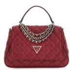 Guess sac  paule bandoulire rouge pour femme - giully ii top handle flap bag 325029