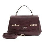 Guess sac � �paule bandouli�re rouge vin pour femme - melinda top handle flap bag burgundy 330361