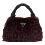 Guess sac � �paule bandouli�re rouge vin noir pour femme - shaida top handle crossbody bag wine leo 329101 ...