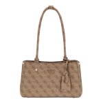 Guess sac � �paule beige brun clair pour femme - meridian shoulder satchel bag latte logo 292059