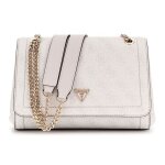 Guess sac � �paule blanc vieux rose pour femme - noelle ii convertible xbody flap bag white logo 310737 ...