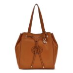 Guess sac à épaule brun clair pour femme - calebra drawstring tote cognac 310225 Guess sac à épaule brun clair pour femme - calebra drawstring tote cognac 310225