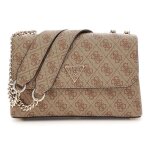 Guess sac � �paule brun clair pour femme - eco erica convertible xbody flap bag latte logo 298343