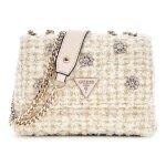 Guess sac � �paule cr�me dor� pour femme - everlee mini convertible xbody flap bag ivory 311059
