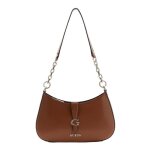 Guess sac � �paule marron pour femme - carrie top zip shoulder bag cognac 330947