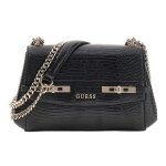 Guess sac � �paule noir pour femme - melinda mini convertible xbody flap bag 330364