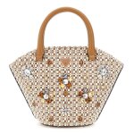 Guess sac � main brun clair pour femme - beauvoir mini tote cognac multi 298793