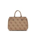 Guess sac � main brun clair marron pour femme - lorelei girlfriend satchel latte logo 300424