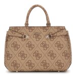 Guess sac � main brun clair marron pour femme - lorelei girlfriend satchel latte logo 302738