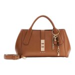 Guess sac � main marron pour femme - brooke high society satchel cognac 330399